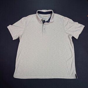 Tommy Bahama Polo Shirt XL Large Beige Marlin Outdoor Tencel Blend Mens worn 1X